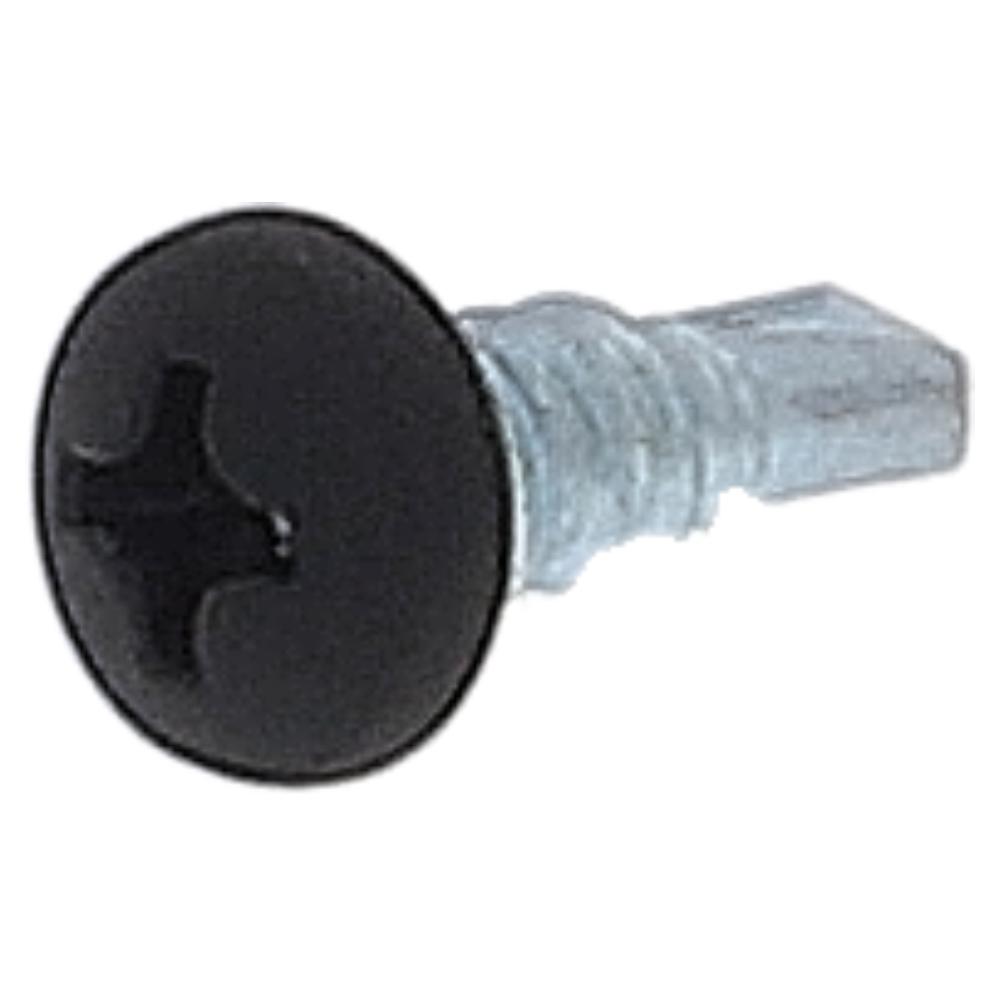 鉄/頭部塗装 ドリルビス 鍋頭 黒 全ねじ 4X13