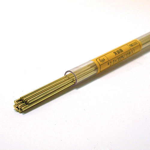 真鍮/生地 E黄銅線 (20本) 1.0×300 直径×長さ (mm)