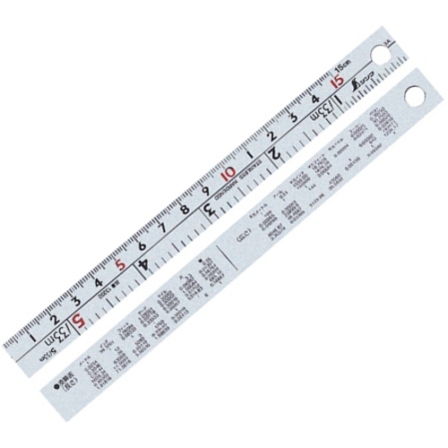 シンワ 直尺15CM尺目盛 13202