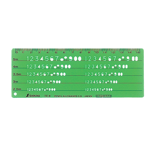 シンワ テンプレート数字記号定規 TE-9 66016