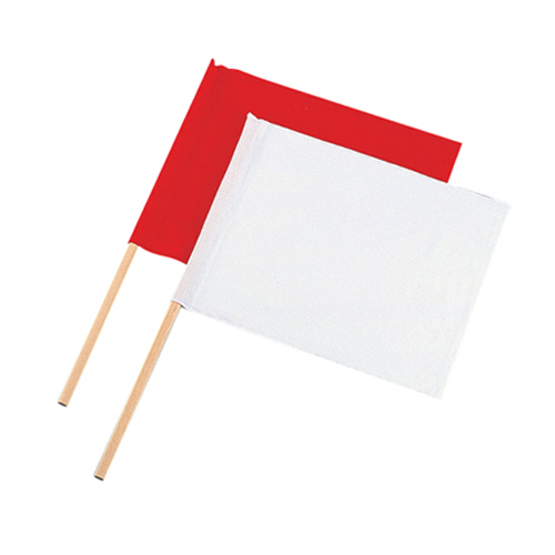 シンワ 工事用旗赤白2本組小 76955