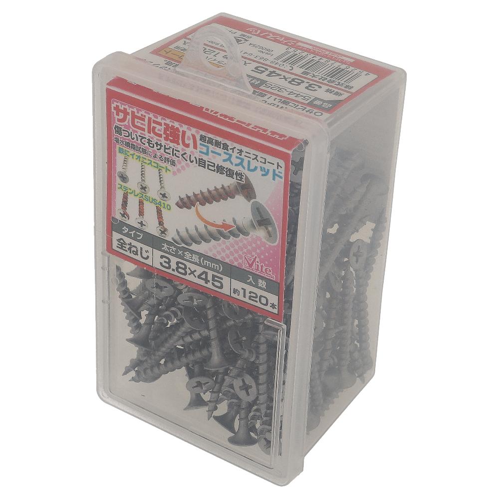 鉄/イオニスコート サビに強いコーススレッド 全ねじ 3.8X45 (120本入)