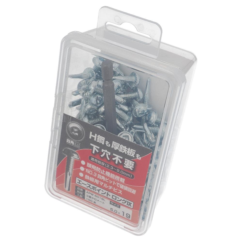 鉄/三価クロメート エースポイントロング9 ナベ座 5X19 (150本入)