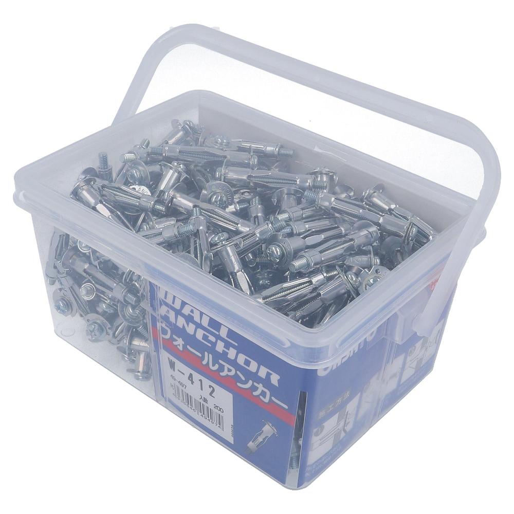 鉄/三価クロメート ウォールアンカー W-412 (200本入)