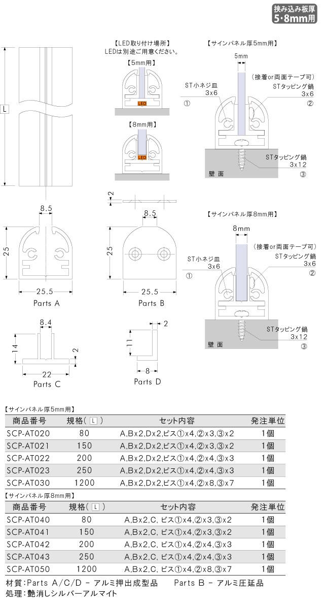 ねじ・ボルト・ナット・その他DIY商品の販売、通販サイト ねじナビ。 ピクト用金具 キューブフレーム H80 5mm