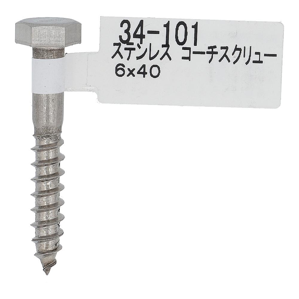 ステン コーチスクリュー 6X40