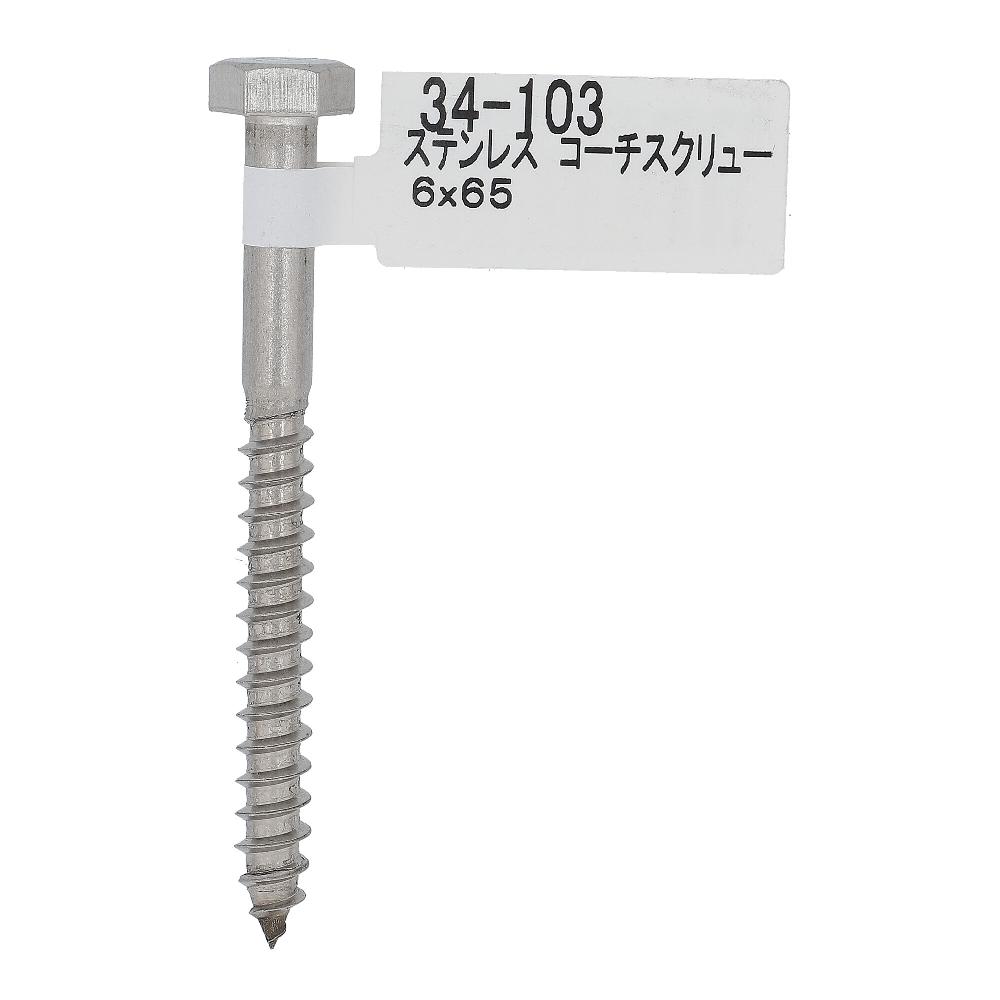 ステン コーチスクリュー 6X65