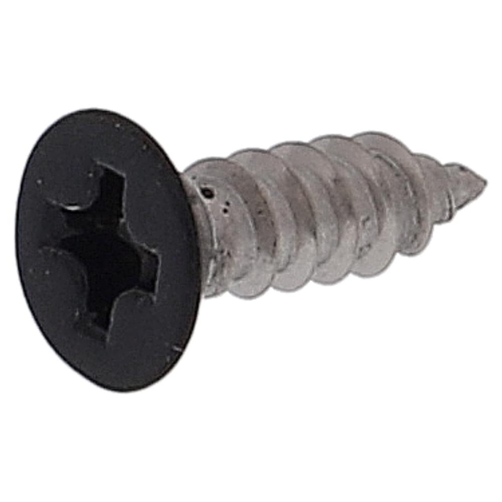 ステンレス/頭部塗装 タッピング 皿頭 黒 3X10