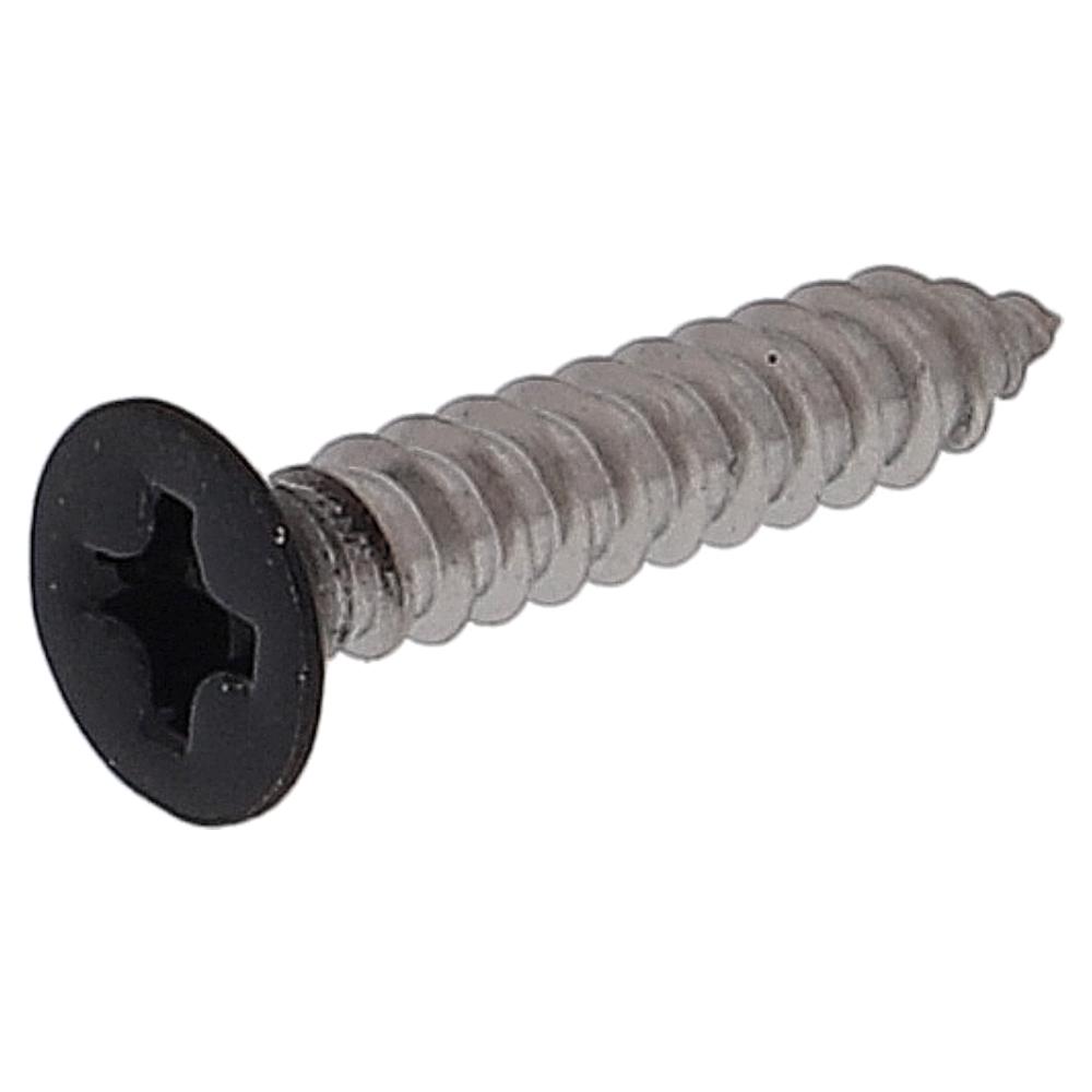 ステンレス/頭部塗装 タッピング 皿頭 黒 3X16