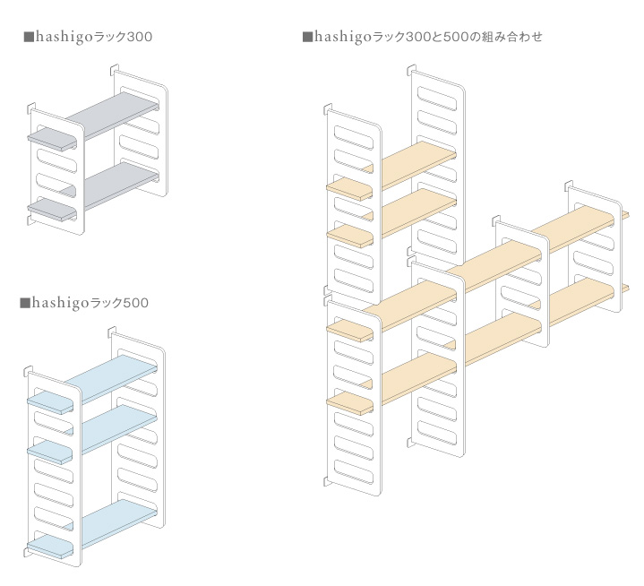 ハシゴラック組み合わせ例